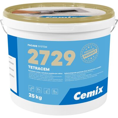 Omítka silikonsilikátová Cemix 2729 TETRACEM zatíraná 1,5 mm 25 kg Omítka silikonsilikátová Cemix 2729 TETRACEM zatíraná 1,5 mm 25 kg
