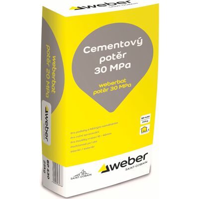 Potěr cementový 30 MPa weberbat 25 kg Potěr cementový 30 MPa weberbat 25 kg