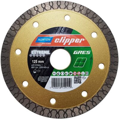 Kotouč řezný DIA Norton Clipper EXTREME GRES 125×22,23×10 mm Kotouč řezný DIA Norton Clipper EXTREME GRES 125×22,23×10 mm