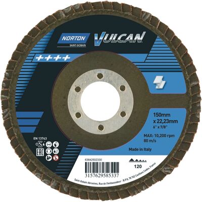 Kotouč brusný lamelový Norton Vulcan R842 150×22,23 mm 120 Kotouč brusný lamelový Norton Vulcan R842 150×22,23 mm 120