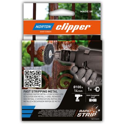 Kotouč čistící na kov Norton Clipper Rapid Strip 100×14 mm Kotouč čistící na kov Norton Clipper Rapid Strip 100×14 mm