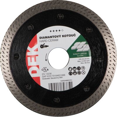 Kotouč řezný DIA DEK HARD CERAM 125×22,23 mm Kotouč řezný DIA DEK HARD CERAM 125×22,23 mm