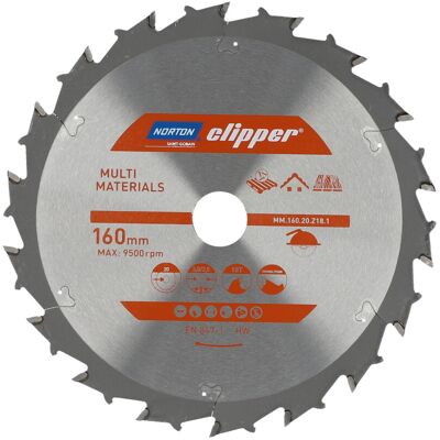 Kotouč pilový multimaterial Norton Clipper TCT 160×20 mm 18 z. Kotouč pilový multimaterial Norton Clipper TCT 160×20 mm 18 z.