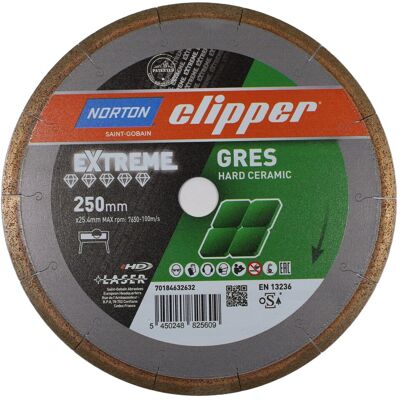 Kotouč diamantový Norton Clipper Extreme Gres 250×25,4 mm Kotouč diamantový Norton Clipper Extreme Gres 250×25,4 mm