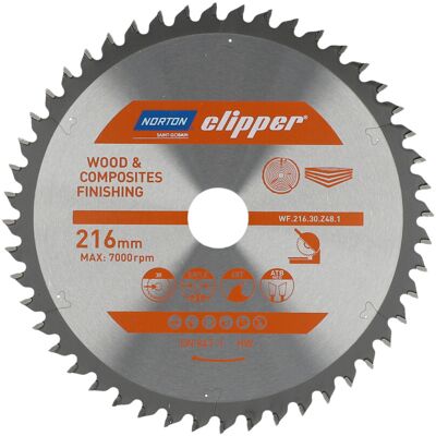 Kotouč pilový na dřevo Norton Clipper TCT 216×30 mm 48 z. Kotouč pilový na dřevo Norton Clipper TCT 216×30 mm 48 z.