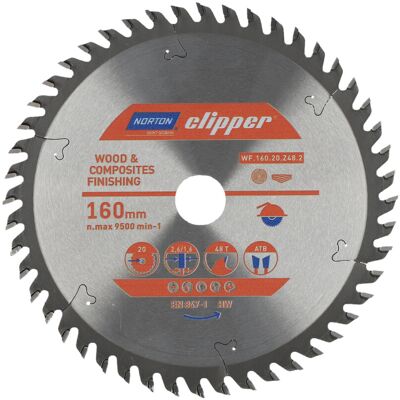 Kotouč pilový na dřevo Norton Clipper TCT 255×30 mm 24 z Kotouč pilový na dřevo Norton Clipper TCT 255×30 mm 24 z