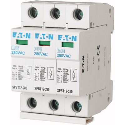 Eaton 158330 Přepěťová ochrana - 3-pól, IP20, Max 280V Eaton 158330 Přepěťová ochrana - 3-pól, IP20, Max 280V