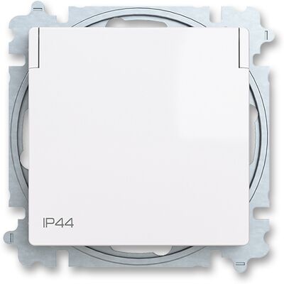 Zásuvka 230 V jednonásobná ABB Zoni IP 44 bílá Zásuvka 230 V jednonásobná ABB Zoni IP 44 bílá