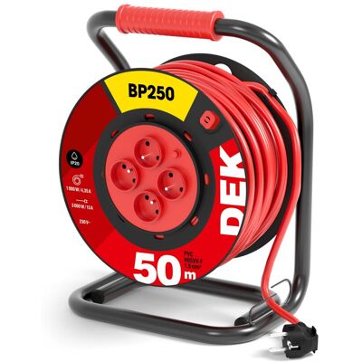 Kabel prodlužovací PVC na bubnu s pevným středem DEK BP250 50 m 1,5 mm2 IP 20 Kabel prodlužovací PVC na bubnu s pevným středem DEK BP250 50 m 1,5 mm2 IP 20