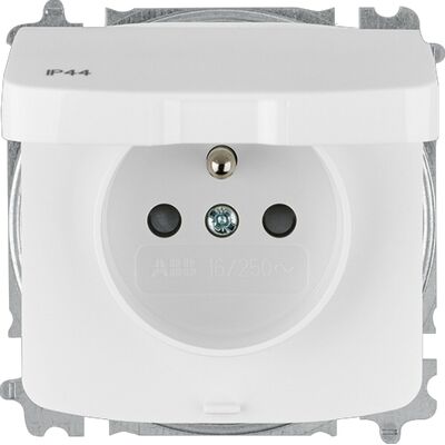Zásuvka 230 V jednonásobná ABB Tango 6619 IP 44 bílá Zásuvka 230 V jednonásobná ABB Tango 6619 IP 44 bílá