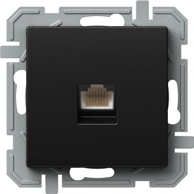 Zásuvka datová TEM Logiq CAT5E 1× RJ45 černá Zásuvka datová TEM Logiq CAT5E 1× RJ45 černá