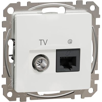 Schneider Electric Zásuvka datová a anténní Schneider Sedna Design CAT6 1× RJ45, TV bílá Schneider Electric Zásuvka datová a anténní Schneider Sedna Design CAT6 1× RJ45, TV bílá