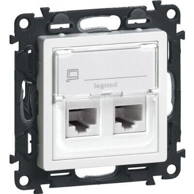 Zásuvka datová Legrand Niloé Step 2× RJ45 bílá Zásuvka datová Legrand Niloé Step 2× RJ45 bílá