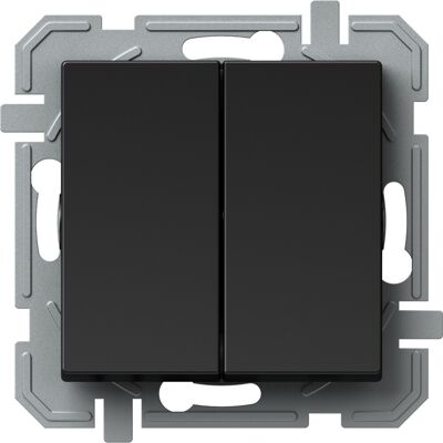 Přepínač střídavý dvojitý řazení 6+6 TEM Logiq černá Přepínač střídavý dvojitý řazení 6+6 TEM Logiq černá