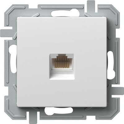 Zásuvka datová TEM Logiq CAT5E 1× RJ45 bílá Zásuvka datová TEM Logiq CAT5E 1× RJ45 bílá