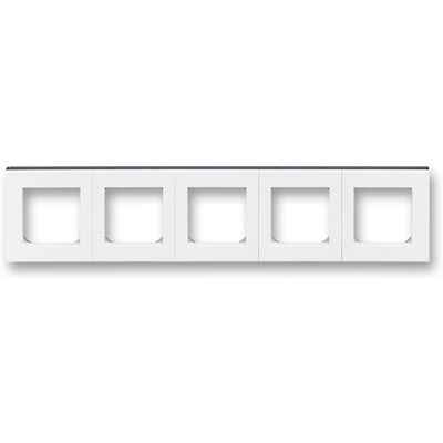 Rámeček ABB Levit pětinásobný bílá, kouřová černá Rámeček ABB Levit pětinásobný bílá, kouřová černá