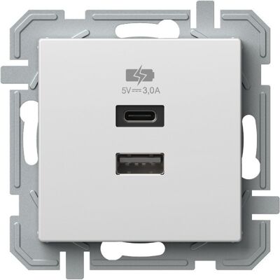 Zásuvka nabíjecí USB TEM Logiq bílá Zásuvka nabíjecí USB TEM Logiq bílá