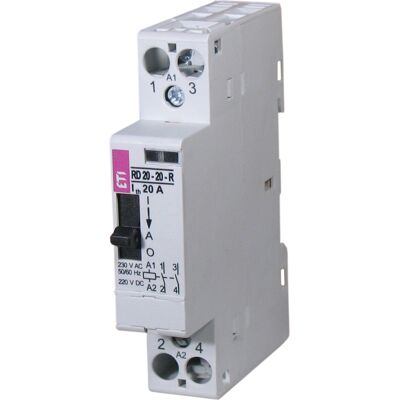 Stykač s manuálním ovládáním ETI RD 20-20-R-230V AC/DC Stykač s manuálním ovládáním ETI RD 20-20-R-230V AC/DC