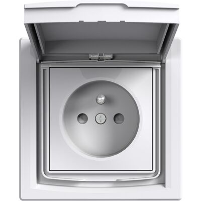 Schneider Electric EPH2800321 - IP44 - Bílá - Kryt s hokem - Zásuvka Schneider Electric EPH2800321 - IP44 - Bílá - Kryt s hokem - Zásuvka