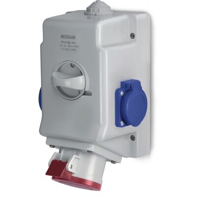 OPTIMA-COMBI 3P+N+E 16A + 2x230V - Zásuvka OPTIMA-COMBI 3P+N+E 16A + 2x230V - Zásuvka