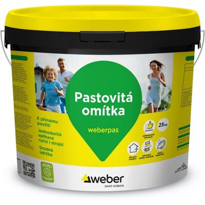 Omítka akrylátová weberpas akrylát zrnitá 1,5 mm SE4E 25 kg Omítka akrylátová weberpas akrylát zrnitá 1,5 mm SE4E 25 kg