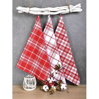 forbyt Utěrka bavlněná, Red cucine 2056, set 3ks, červené forbyt Utěrka bavlněná, Red cucine 2056, set 3ks, červené