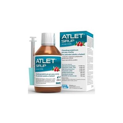 Bioveta, a.s. Atlet sirup pro psy a kočky 250 ml Bioveta, a.s. Atlet sirup pro psy a kočky 250 ml