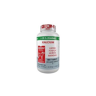 Giom S pes Kalcium 180 tbl + 25% zdarma Giom S pes Kalcium 180 tbl + 25% zdarma