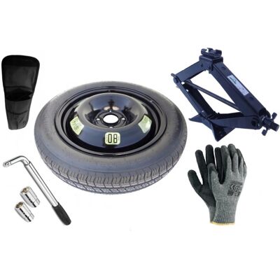 Sada - Dojezdové kolo DACIA LODGY STEPWAY R17 4x100x60,1 + gola klíč + hever + obal na hever Sada - Dojezdové kolo DACIA LODGY STEPWAY R17 4x100x60,1 + gola klíč + hever + obal na hever