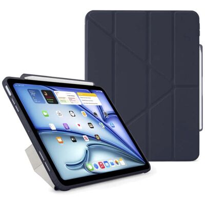 Kryt na iPad Air 13" (24/25/26) Pipetto Origami No3 Pencil Case - tmavě modrý Kryt na iPad Air 13" (24/25/26) Pipetto Origami No3 Pencil Case - tmavě modrý