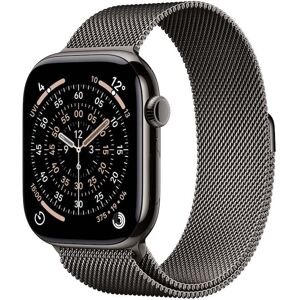 Apple Watch Series 11 GPS + Cellular 46mm břidlicově šedé titanové pouzdro s břidlicově šedým milánským tahem - M/L Apple Watch Series 11 GPS + Cellular 46mm břidlicově šedé titanové pouzdro s břidlicově šedým milánským tahem - M/L