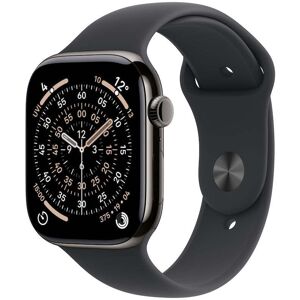 Apple Watch Series 11 GPS + Cellular 42mm břidlicově šedé titanové pouzdro s černým sportovním řemínkem - M/L Apple Watch Series 11 GPS + Cellular 42mm břidlicově šedé titanové pouzdro s černým sportovním řemínkem - M/L
