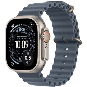 Apple Watch Ultra 3 GPS + Cellular 49mm přírodně titanové pouzdro s ocelově modrým oceánským řemínkem Apple Watch Ultra 3 GPS + Cellular 49mm přírodně titanové pouzdro s ocelově modrým oceánským řemínkem