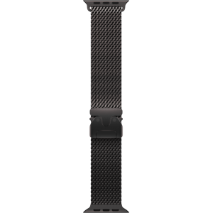 Apple Watch 44/45/46/49mm milánský tah z černého titanu – střední Apple Watch 44/45/46/49mm milánský tah z černého titanu – střední