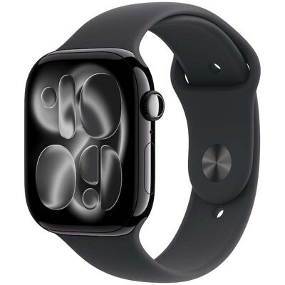 Apple Watch Series 11 GPS 42mm klavírně černé hliníkové pouzdro s černým sportovním řemínkem - S/M Apple Watch Series 11 GPS 42mm klavírně černé hliníkové pouzdro s černým sportovním řemínkem - S/M