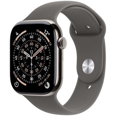 Apple Watch Series 11 GPS + Cellular 42mm přírodní titanové pouzdro se skálově šedým sportovním řemínkem - S/M Apple Watch Series 11 GPS + Cellular 42mm přírodní titanové pouzdro se skálově šedým sportovním řemínkem - S/M