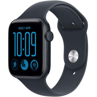Apple Watch SE 3 • GPS + Cellular • 40mm pouzdro z temně inkoustového hliníku • Námořnicky modrý sportovní řemínek – S/M Apple Watch SE 3 • GPS + Cellular • 40mm pouzdro z temně inkoustového hliníku • Námořnicky modrý sportovní řemínek – S/M