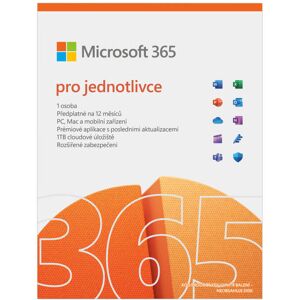 Microsoft 365 pro jednotlivce 1 rok - elektronická licence Microsoft 365 pro jednotlivce 1 rok - elektronická licence