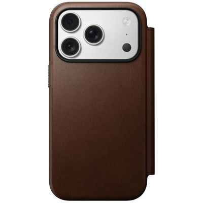 Kryt pro iPhone 17 Pro Nomad Modern Leather Folio - hnědý Kryt pro iPhone 17 Pro Nomad Modern Leather Folio - hnědý