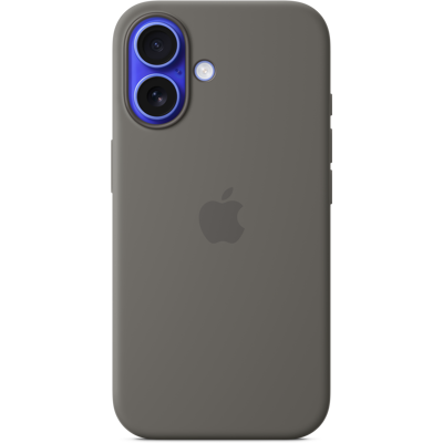Apple iPhone 16 Silicone Case with MagSafe - Stone Grey Apple iPhone 16 Silicone Case with MagSafe - Stone Grey