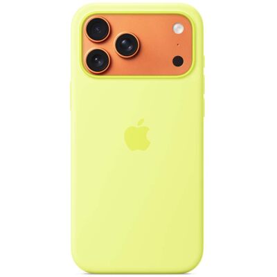 Silikonový kryt na iPhone 17 Pro Max Apple s MagSafe - neonově žlutý Silikonový kryt na iPhone 17 Pro Max Apple s MagSafe - neonově žlutý