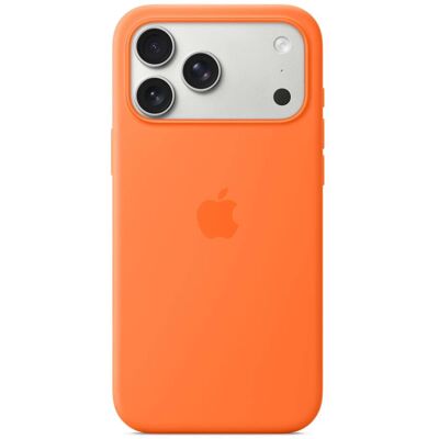Silikonový kryt na iPhone 17 Pro Max Apple s MagSafe - oranžový Silikonový kryt na iPhone 17 Pro Max Apple s MagSafe - oranžový