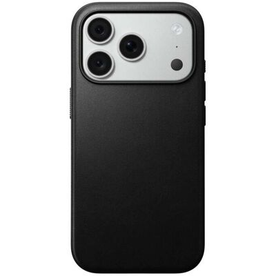 Kožený kryt pro iPhone 18 Pro/17 Pro Nomad Modern Leather Case - černá Kožený kryt pro iPhone 18 Pro/17 Pro Nomad Modern Leather Case - černá