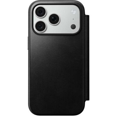 Kožené flipové pouzdro pro iPhone 18 Pro/17 Pro Nomad Modern Leather Folio Horween - černá Kožené flipové pouzdro pro iPhone 18 Pro/17 Pro Nomad Modern Leather Folio Horween - černá