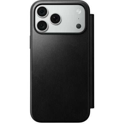 Kožené flipové pouzdro pro iPhone 18 Pro Max/17 Pro Max Nomad Modern Leather Folio Horween - černá Kožené flipové pouzdro pro iPhone 18 Pro Max/17 Pro Max Nomad Modern Leather Folio Horween - černá