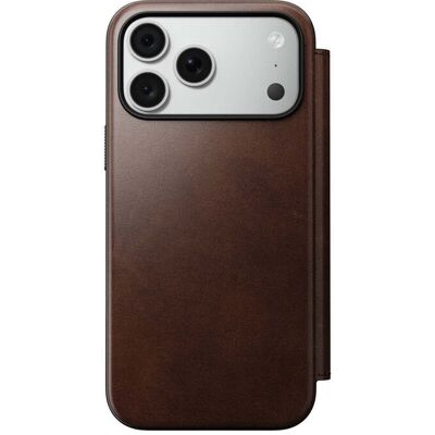 Kožené flipové pouzdro pro iPhone 18 Pro Max/17 Pro Max Nomad Modern Leather Folio Horween - rustic brown (tmavě hnědá) Kožené flipové pouzdro pro iPhone 18 Pro Max/17 Pro Max Nomad Modern Leather Folio Horween - rustic brown (tmavě hnědá)