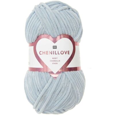 Rico Design Žinylková příze Chenillove odstín 010 světle modrá - 3 ks Rico Design Žinylková příze Chenillove odstín 010 světle modrá - 3 ks