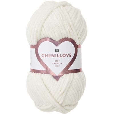 Rico Design Žinylková příze Chenillove odstín 001 krémová - 3 ks Rico Design Žinylková příze Chenillove odstín 001 krémová - 3 ks