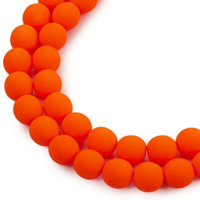Estrela České mačkané korálky Estrela NEON 8 mm oranžové - 220 ks Estrela České mačkané korálky Estrela NEON 8 mm oranžové - 220 ks