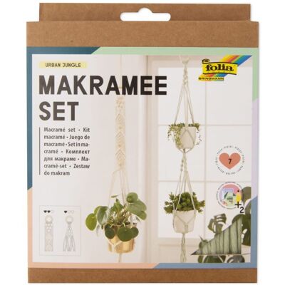 Macramé startovací sada závěs na květináč - 1 ks Macramé startovací sada závěs na květináč - 1 ks